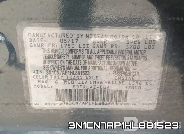3N1CN7AP1HL881523 фото 10