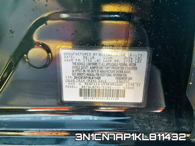 3N1CN7AP1KL811432 фото 2