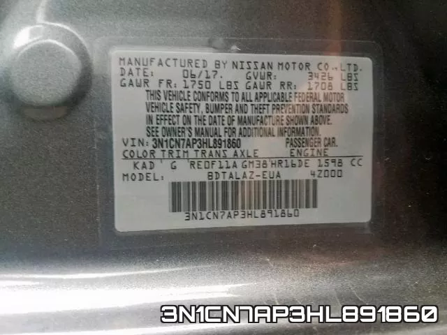3N1CN7AP3HL891860 фото 2