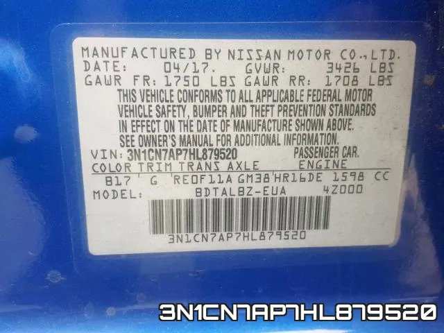 3N1CN7AP7HL879520 фото 2