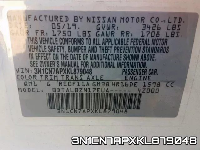 3N1CN7APXKL879048 фото 2