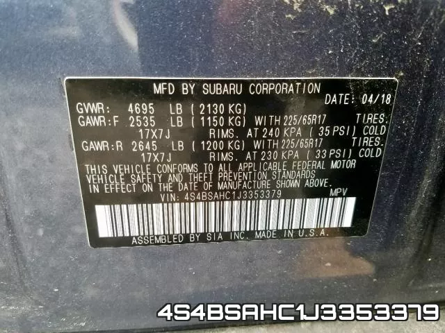 4S4BSAHC1J3353379 фото 2