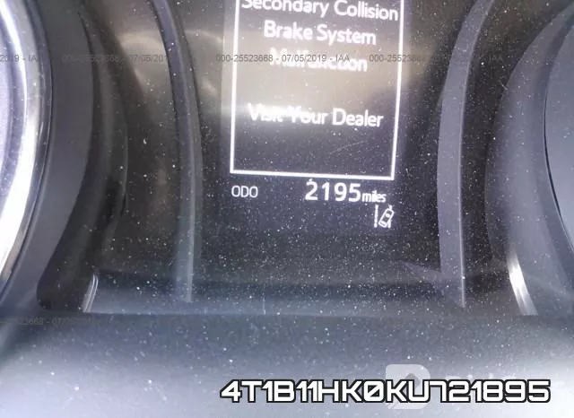 4T1B11HK0KU721895 фото 8