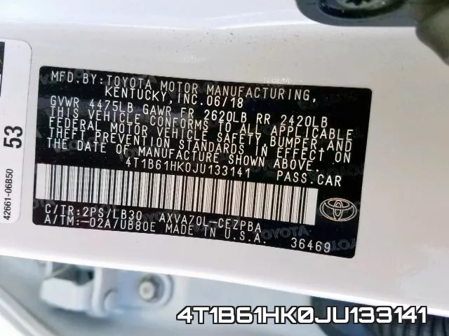 4T1B61HK0JU133141 фото 2