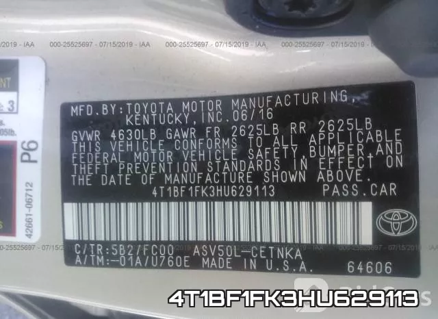 4T1BF1FK3HU629113 фото 10
