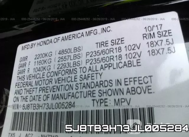 5J8TB3H73JL005284 фото 10