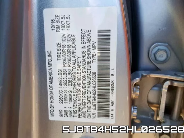 5J8TB4H52HL026528 фото 2