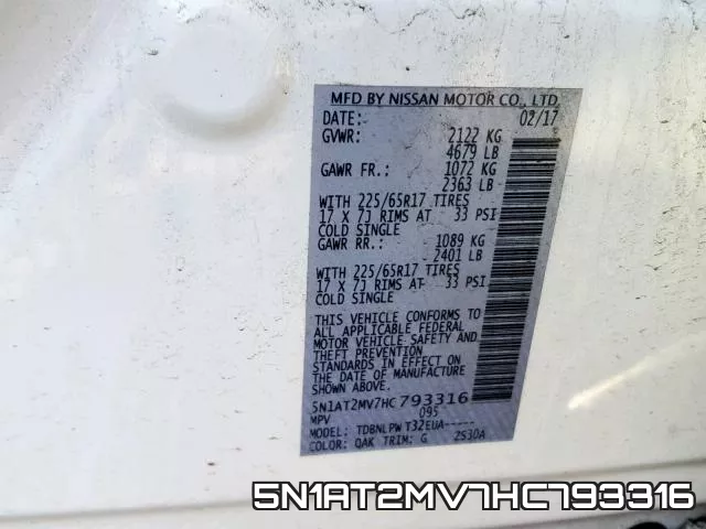 5N1AT2MV7HC793316 фото 2