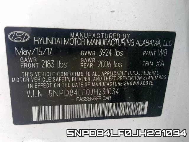 5NPD84LF0JH231034 фото 2