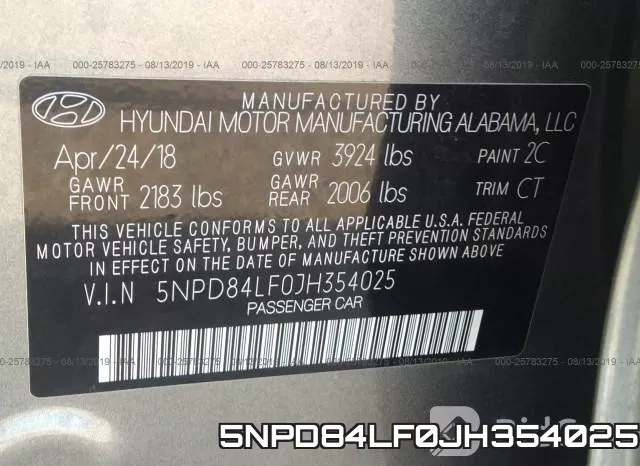 5NPD84LF0JH354025 фото 10