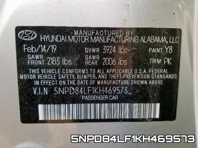 5NPD84LF1KH469573 фото 2