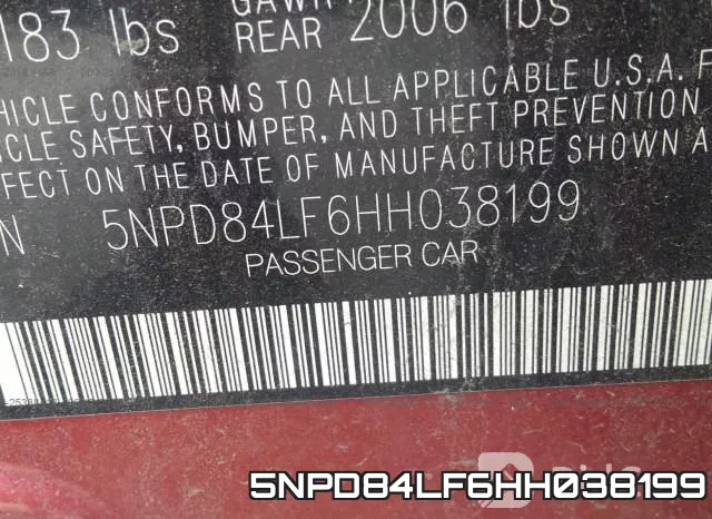 5NPD84LF6HH038199 фото 10