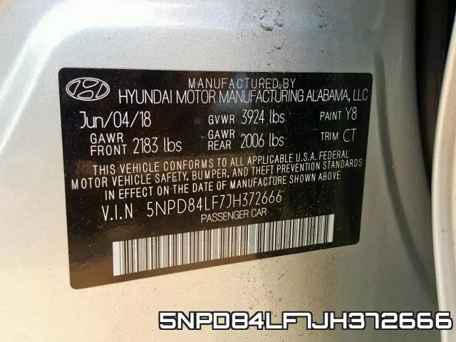 5NPD84LF7JH372666 фото 2
