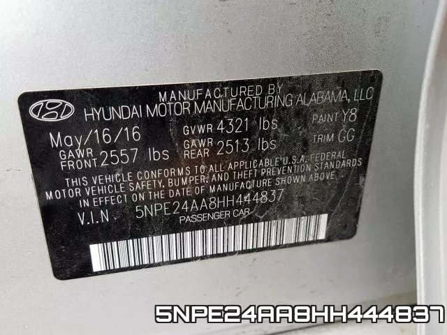5NPE24AA8HH444837 фото 2