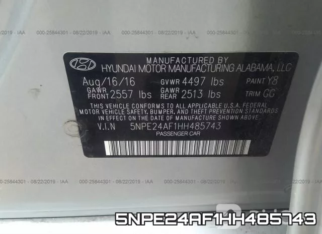 5NPE24AF1HH485743 фото 10