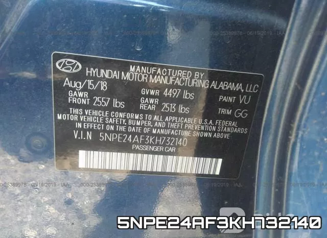 5NPE24AF3KH732140 фото 10