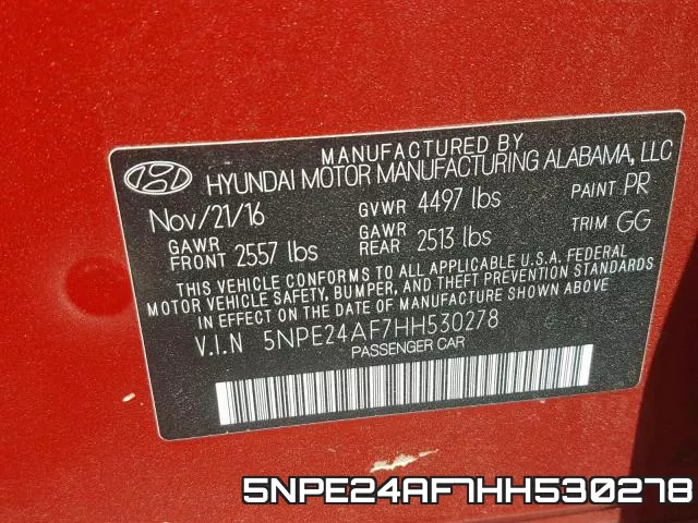 5NPE24AF7HH530278 фото 2
