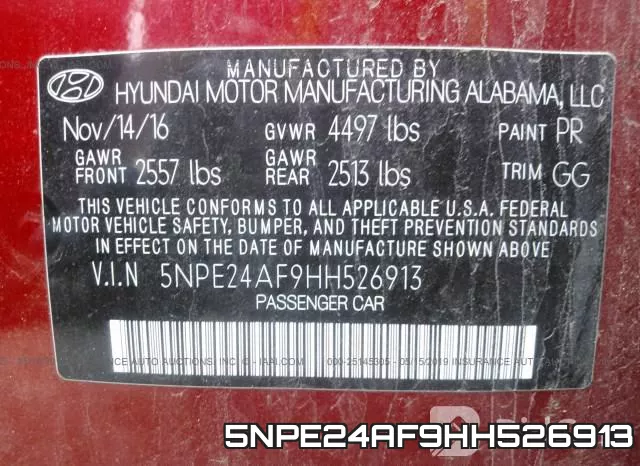 5NPE24AF9HH526913 фото 10