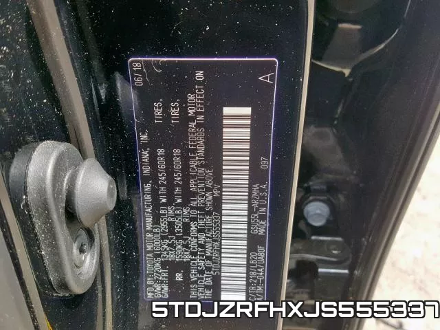 5TDJZRFHXJS555337 фото 2