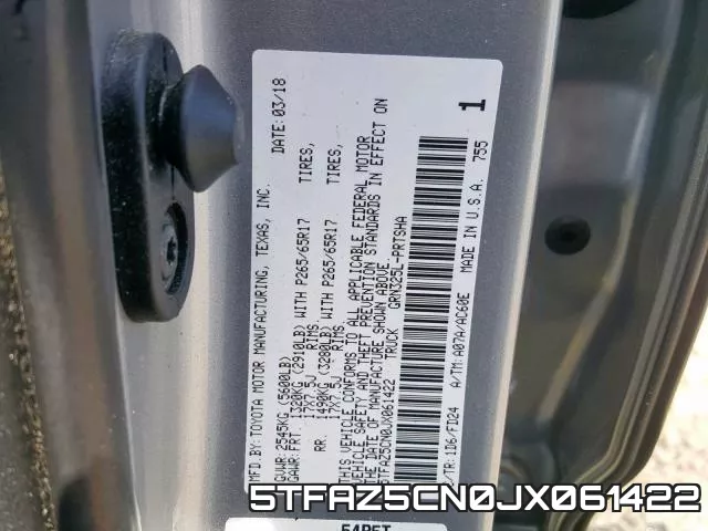 5TFAZ5CN0JX061422 фото 2