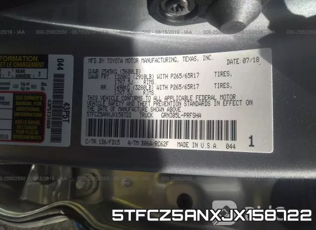 5TFCZ5ANXJX158722 фото 10