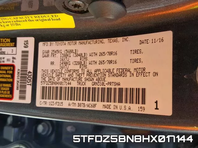 5TFDZ5BN8HX017144 фото 2