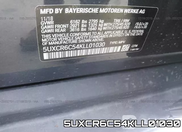 5UXCR6C54KLL01030 фото 10