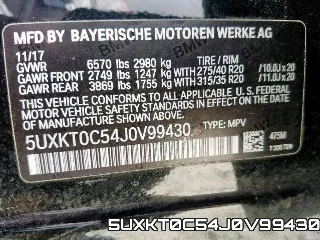 5UXKT0C54J0V99430 фото 2