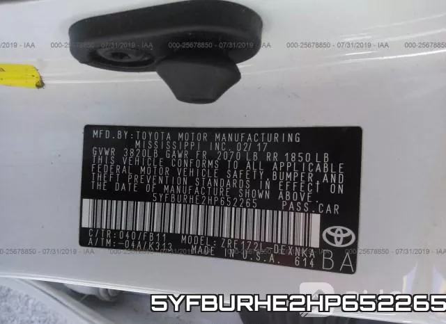 5YFBURHE2HP652265 фото 10