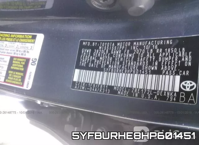 5YFBURHE8HP601451 фото 10