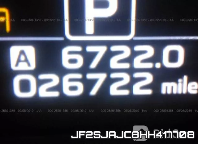 JF2SJAJC8HH417708 фото 8