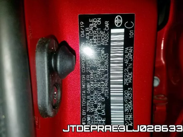 JTDEPRAE3LJ028633 фото 2