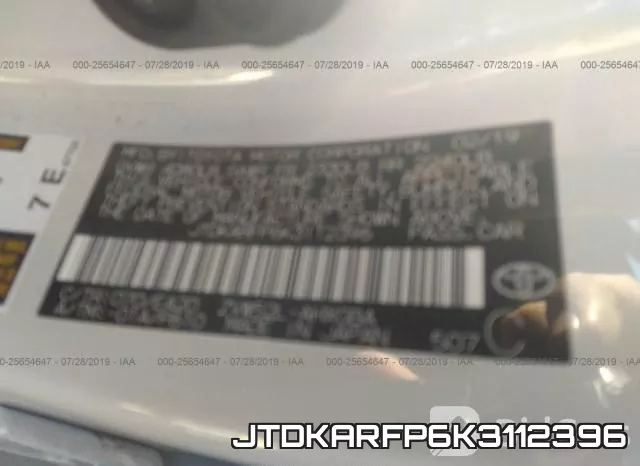 JTDKARFP6K3112396 фото 10