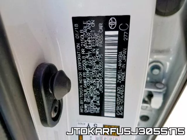 JTDKARFU5J3055175 фото 2