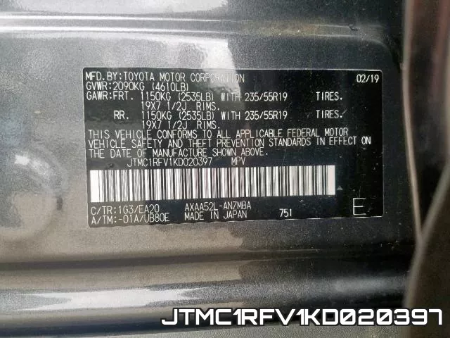 JTMC1RFV1KD020397 фото 2