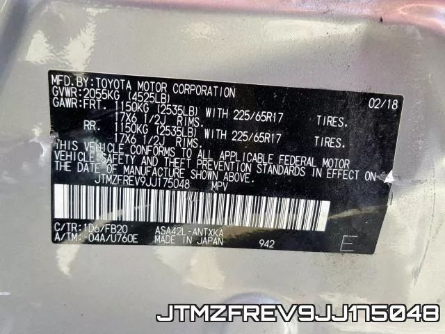 JTMZFREV9JJ175048 фото 2