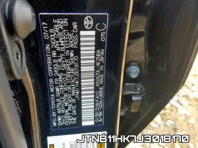 JTNB11HK7J3018170 фото 2