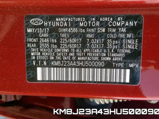 KM8J23A43HU500090 фото 2