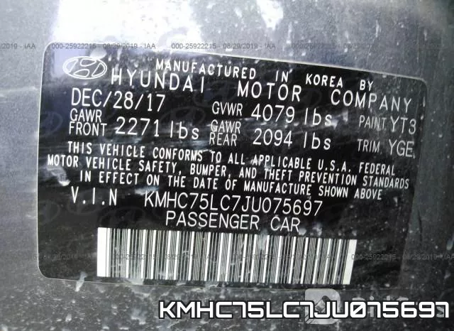 KMHC75LC7JU075697 фото 10