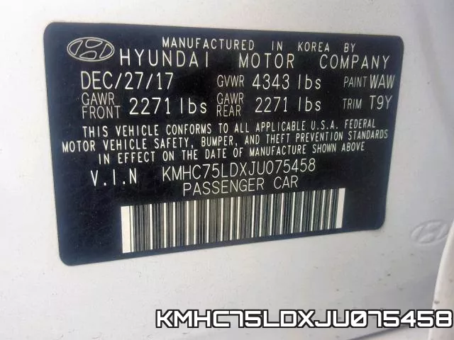 KMHC75LDXJU075458 фото 2