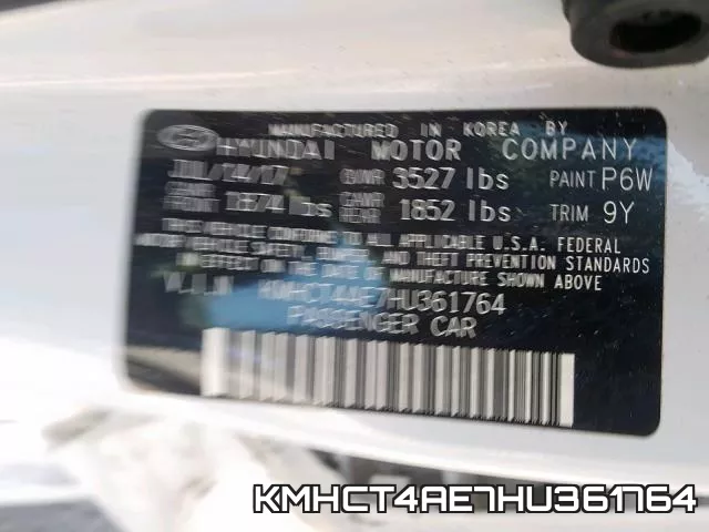 KMHCT4AE7HU361764 фото 2