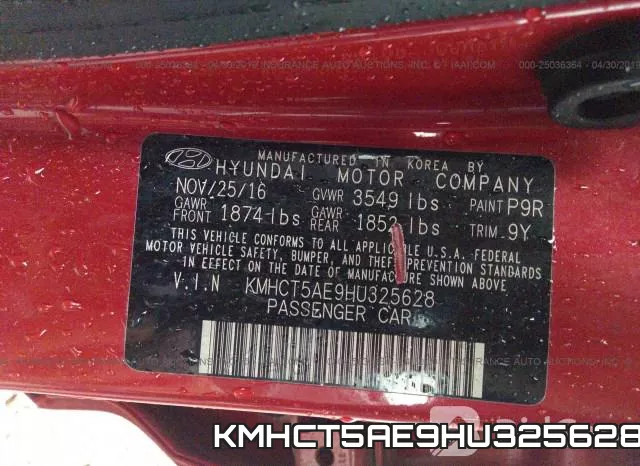 KMHCT5AE9HU325628 фото 10