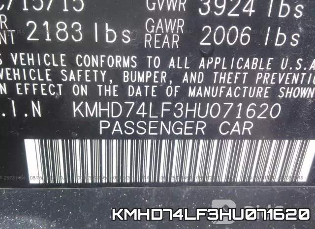 KMHD74LF3HU071620 фото 10