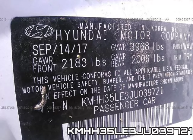 KMHH35LE3JU039721 фото 10