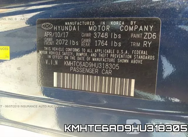 KMHTC6AD9HU318305 фото 10
