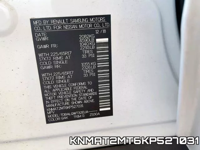 KNMAT2MT6KP527031 фото 2