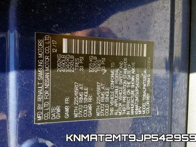 KNMAT2MT9JP542959 фото 2