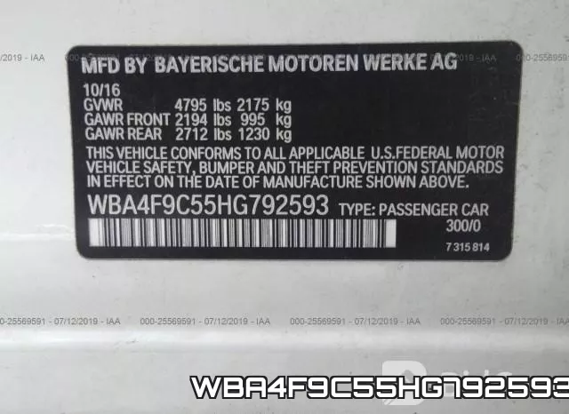 WBA4F9C55HG792593 фото 10