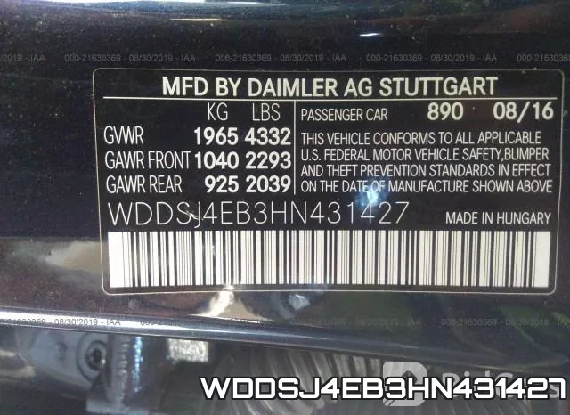 WDDSJ4EB3HN431427 фото 10