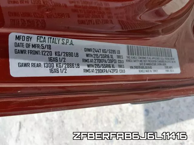ZFBERFAB6J6L11416 фото 2